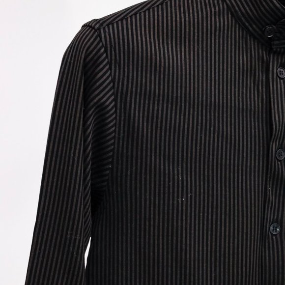 Armani Collezioni Black Pinstripe Shirt - Picture 5 of 10